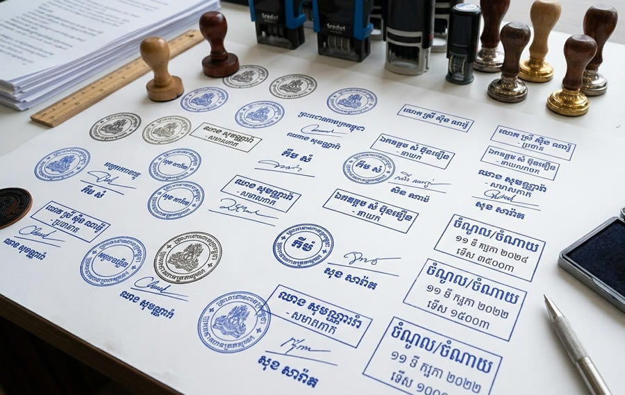Dịch vụ khắc dấu chữ tiếng Campuchia
