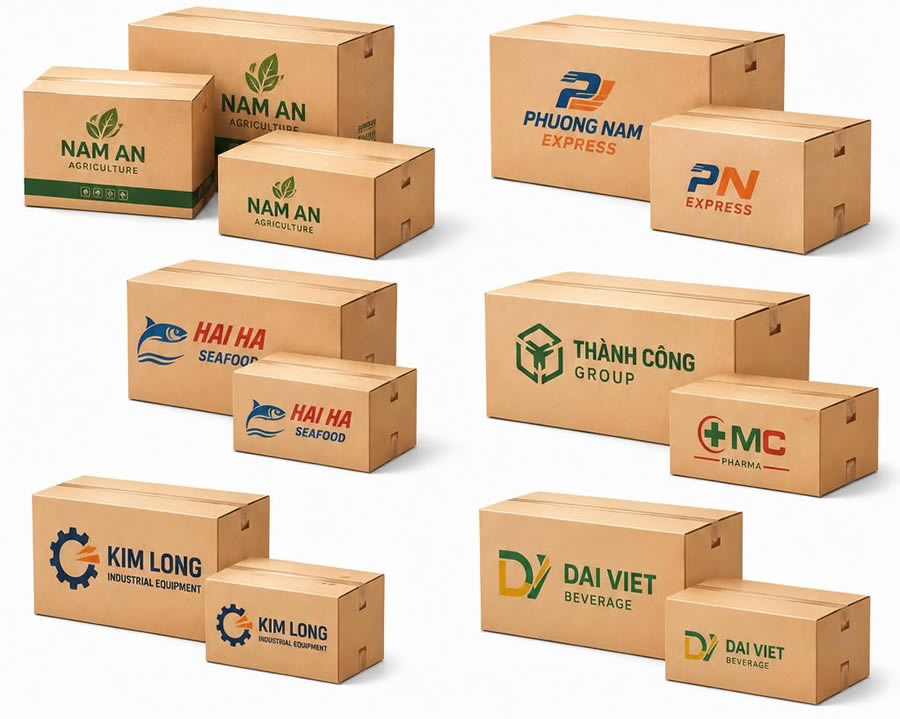 Khắc Con Dấu in Đ&oacute;ng Th&ugrave;ng hộp Carton