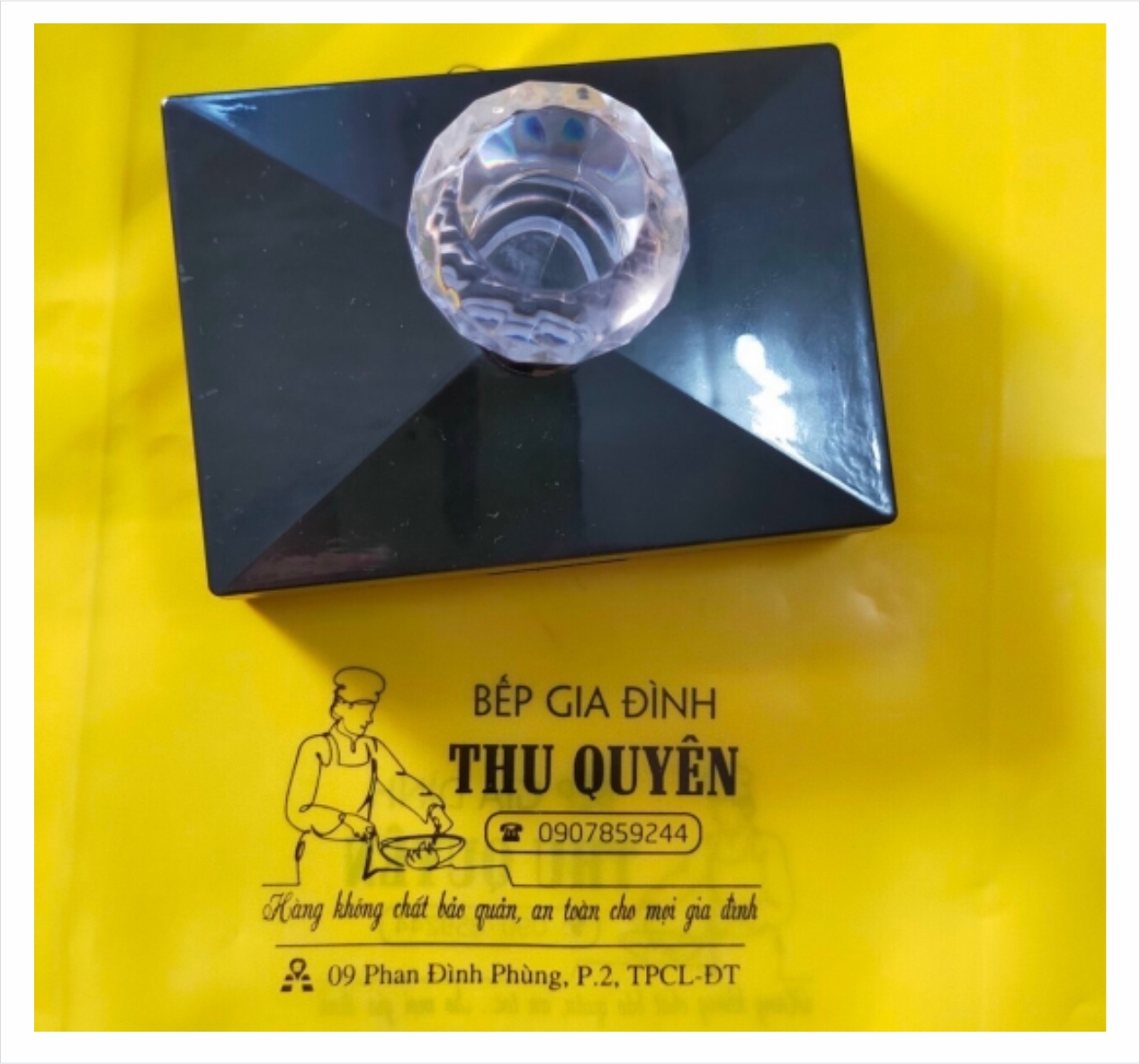 Khắc dấu mộc đóng trên bao bì ni lông túi bóng túi giấy