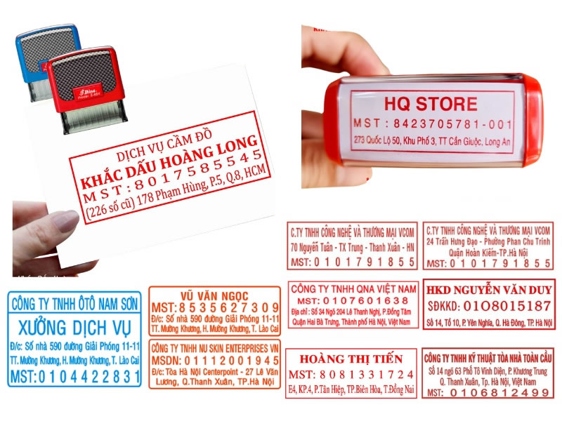 Khắc Con dấu m&atilde; số thuế Nghệ An H&agrave; Tĩnh