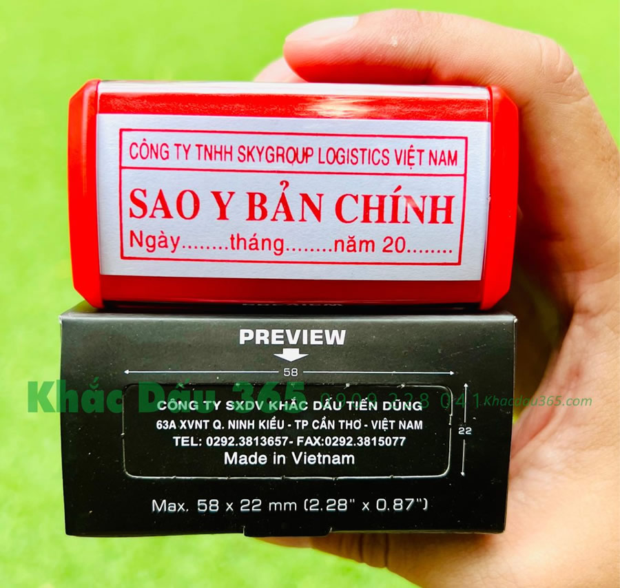 Khắc con dấu sao y bản chính Nghệ An Hà Tĩnh