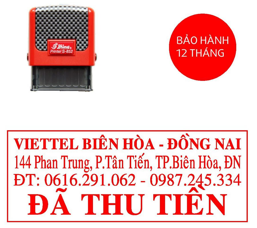 Khắc con dấu đ&atilde; thu chi tiền Nghệ An H&agrave; Tĩnh
